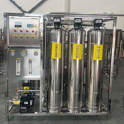 0.25T Tiga Tangki Peralatan Reverse Osmosis Stainless Steel Satu Tahap Efisien