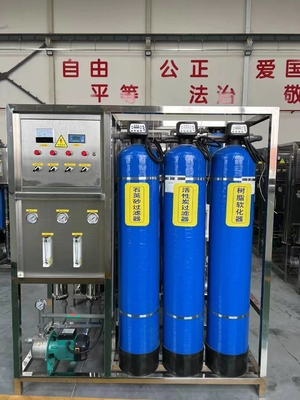 0.5 ton peralatan osmosis terbalik dua tahap untuk pemurnian air mineral murni