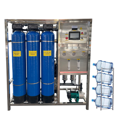Sistem pemurnian air 500LPH RO dengan pompa reverse osmosis